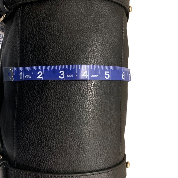 Rebecca Minkoff Black Leather Cupid Satchel Bag Purse Crossbody Gold Hardware!! - Picture 8 of 16